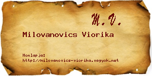 Milovanovics Viorika névjegykártya